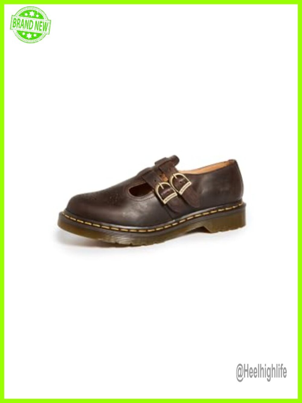 Dr. Martens 8065 Mary Jane Leather Flat Shoes Goodyear Welted Buckle